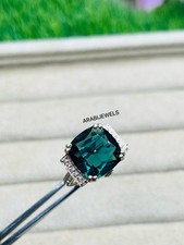 Natural London Blue Topaz Cushion Cut Gemstone Ring 925 Sterling Silver