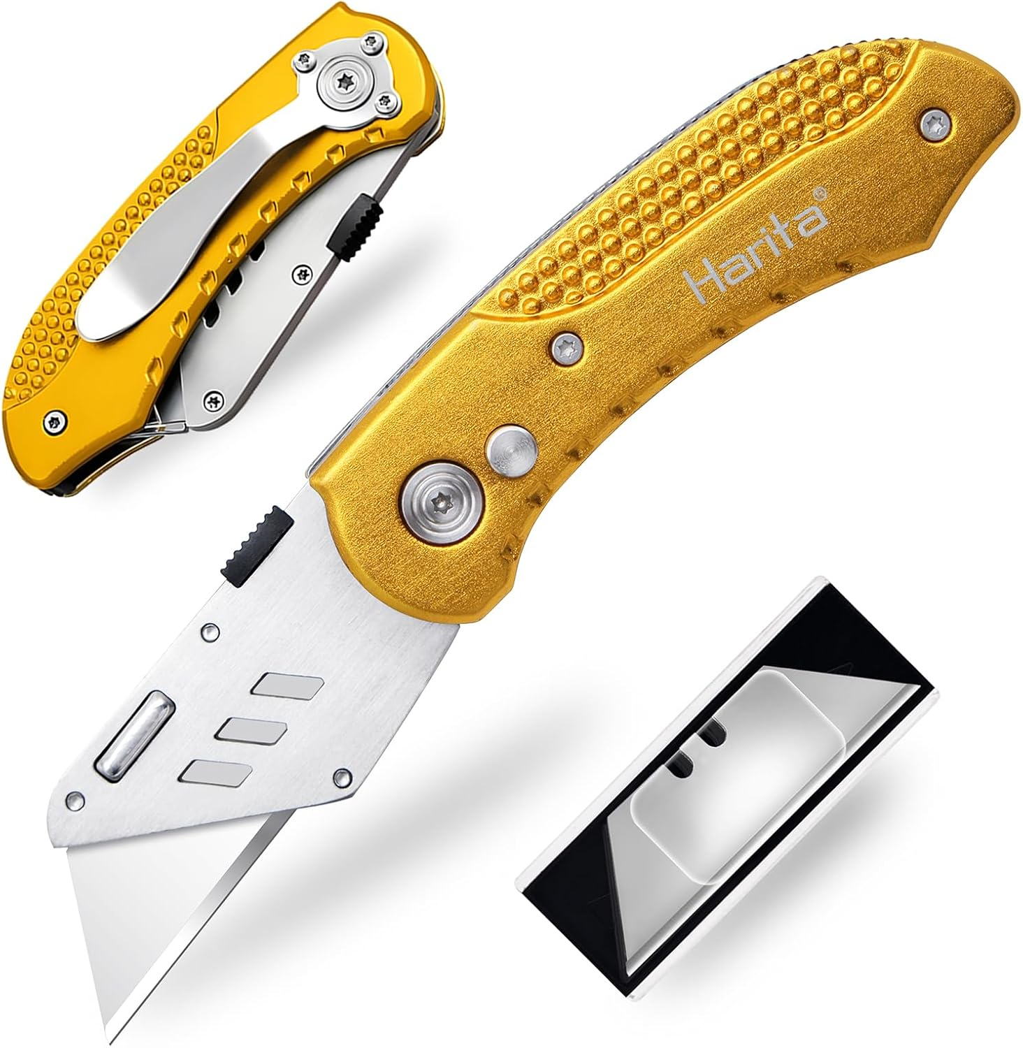 Box Cutter Heavy Duty Utility Knife, Razor Knife, Lightweight Aluminum Handle, B