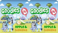 Goodies Bluey Kids Apple Banana Fruit Pouches - 4x100g each Pack of 2