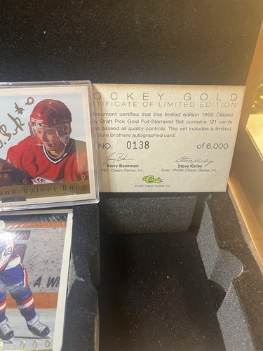 1992 Classic Draft Picks Hockey Box Set Pavel Bure Auto Valeri RC Gold /6000 - Imagen 8 de 14