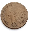 1865 US Indian Head Penny Cent, VF Details, YOU GRADE
