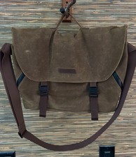 Waterfield Vitesse Messenger Bag, Brown, Waxed Canvas, Made in USA