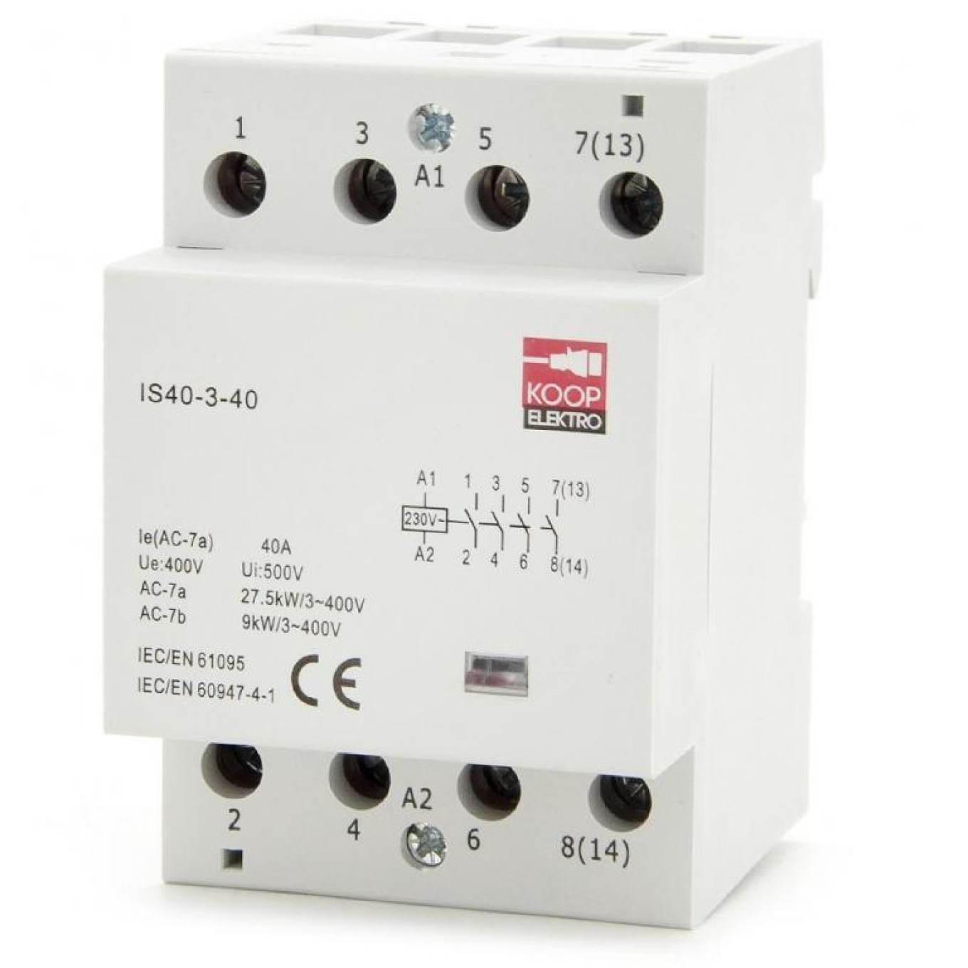 Module Contactors 40-40 40A 4NO 230V 3P 3 PHASE IS40-3-40