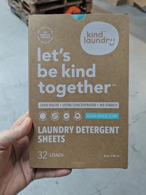 Kind Laundry Detergent Sheets with Stain-Fighting Enzymes - Plant Powered Eco...