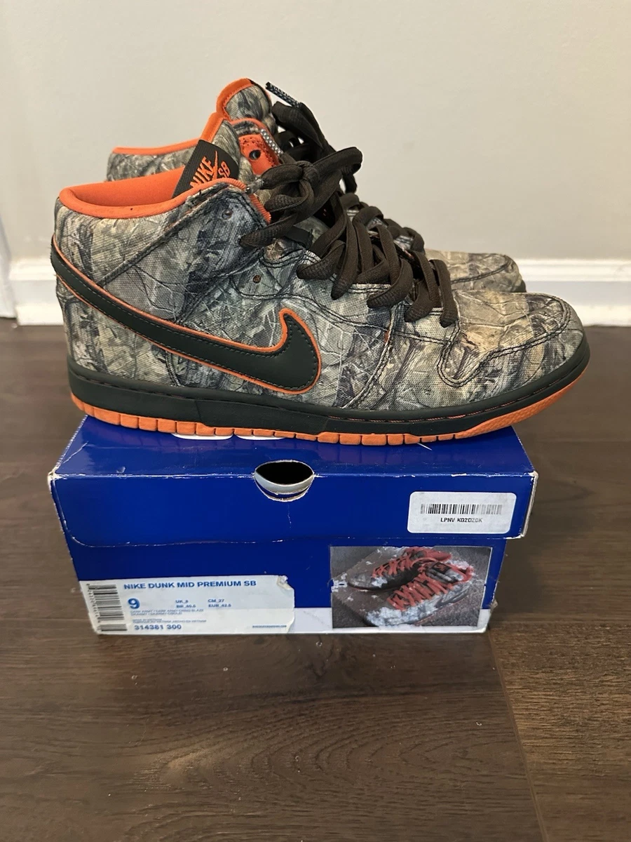 Nike Dunk Premium SB Mid Real Tree Camo | eBay