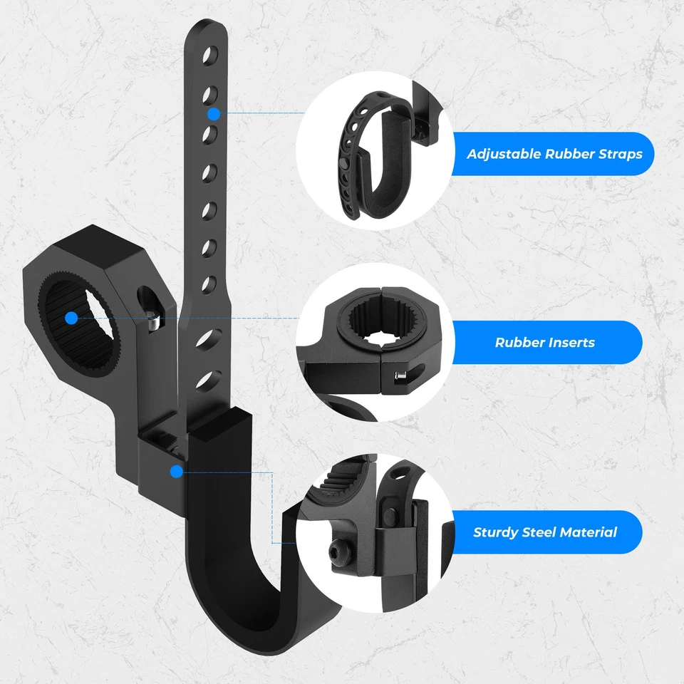 4 peças UTV ATV pá de caça suporte de ferramenta de montagem rack para Polaris Can Am Honda - Imagem 3 de 4