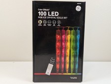 GE Color Effects 20 Ct Color-Changing LED Plug-In Christmas Icicle Lights 9.5 Ft