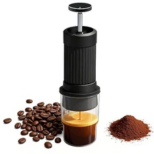 Hand Press Espresso Maker 3 in 1 Combines French Press Espresso Extraction 9 ...