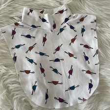 Vintage Mock Turtleneck Dickie Horse Theme Equestrian Crop One Size  