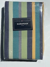 Tommy Hilfiger DHARMA European EURO 100% Cotton Pillow Sham (1) Striped NEW $80