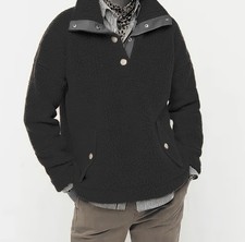 J. Crew Snap-collar Sherpa Sweatshirt in Polartec Fleece XXS