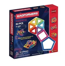 Magformers Rainbow Magnetic Construction Set, 62-Piece 63070