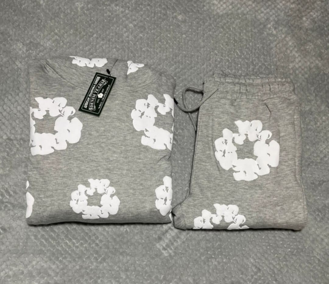Denim Tear TracK Suit Set Grey/White - Size Extra Small image 2