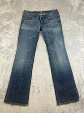 7 For All Mankind Women  s A Pocket Bootcut Blue Denim Jeans Size 30 Low