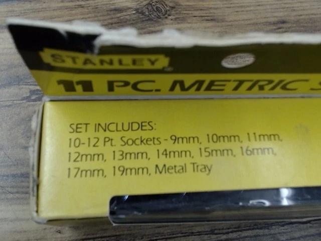 STANLEY 86-940 VINTAGE SOCKET SET 11 PIECE SEALED METRIC 12 POINT (CJL005227) - Image 2 of 3