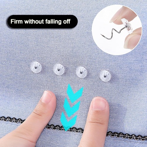 50 Upholstery Pins Bed Skirt Fabric Screws Twist Holders Headliner Tacks Clear. - Picture 4 of 7