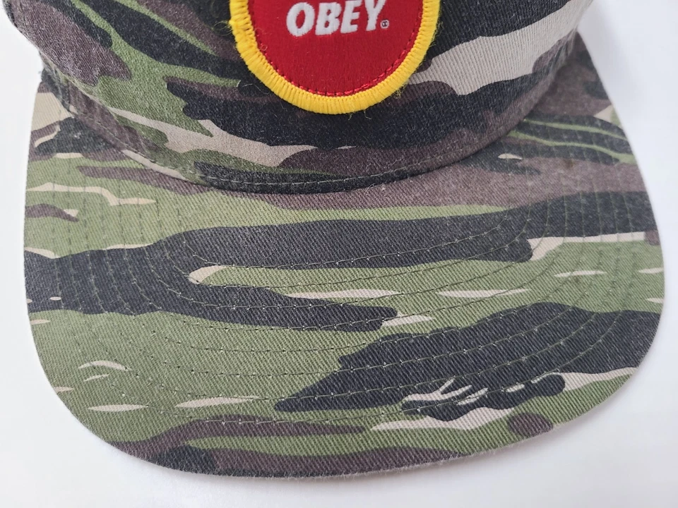 Gorra Obey Camuflada Snapback Skateboard Skate Surf Papá Hombres Mujeres Verde Negro Marrón Foto 3 de 4