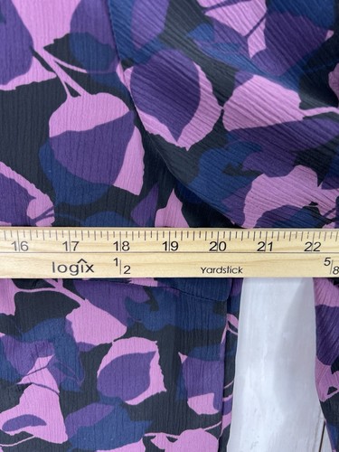 DonnKenny Shirt Medium Button Up Blouse Floral Pink Long Sleeve Lightweight - Picture 3 of 9