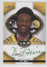 2015 Leaf US Army All-American Bowl Tour Green Ink 22/25 KJ Hill Auto 0b2
