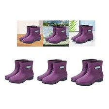 Rain Boots Nonslip Rainboots Waterproof Practical Stylish Garden Shoes Mid Calf