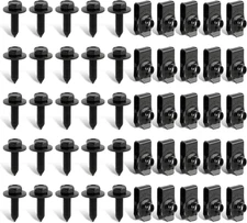 50pcs Fender Bolts & U Nut Clips Set for Car Bumper Splash Shield Engine Cover