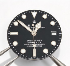 28.5mm SUB Watch Dial blue Luminous for NH35 NH36 Movement Watch Parts