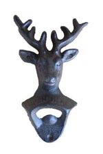 Bottle Opener , Cast Iron Deer Head Bottle Opener , Beer Beverage Bottle Cap Ope