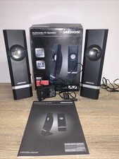 Medion Multimedia PC-Lautsprecher mit OVP & Handbuch E83022 schwarz 2er Set