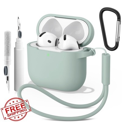 Wanme AirPods 4 Case Misty Green Silicone