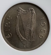 1959 Ireland Halfcrown Half Crown MS 65 NGC