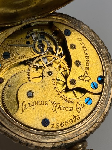Antike 1895 ILLINOIS GRADE 140 MODEL 1 7j 6s HUNTER Taschenuhr (BESCHREIBUNG LESEN) - Bild 14 von 14