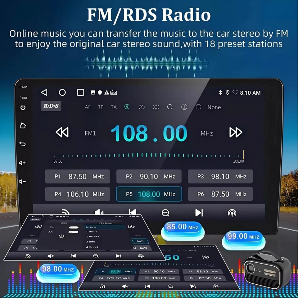 For Ford F250 F-350 1999-2004 Super Duty Carplay Stereo Radio Android 13 Navi BT - Image 3 of 4