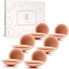 ENBAB Nipple Covers for Women, Reusable Adhesive Silicone Bra Pasties for No