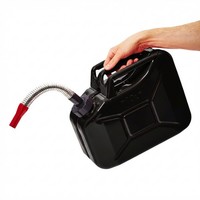 Bw® Metall Benzinkanister Mit Schraubverschluss 10 Liter + AusgießEr - Schwarz