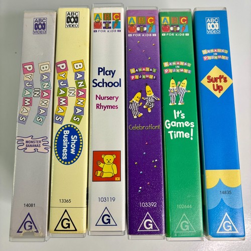 ABC Para Niños Plátanos En Pijama y Juego Escuela VHS Paquete Show Business Juego Tiempo - Imagen 2 de 18