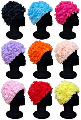 Chex Pinks Polyester elastischer Badehut Blumenblütenblatt Synthetik-Design