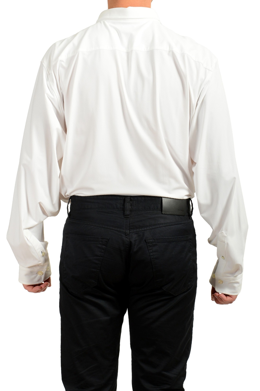 Hugo Boss Men's "Robbie_F_BT" Sharp Fit Geometric Print Shirt US 3XL IT 58