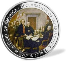 1776 Declaration of Independence Commemorative Coin   Military Collectors Gift