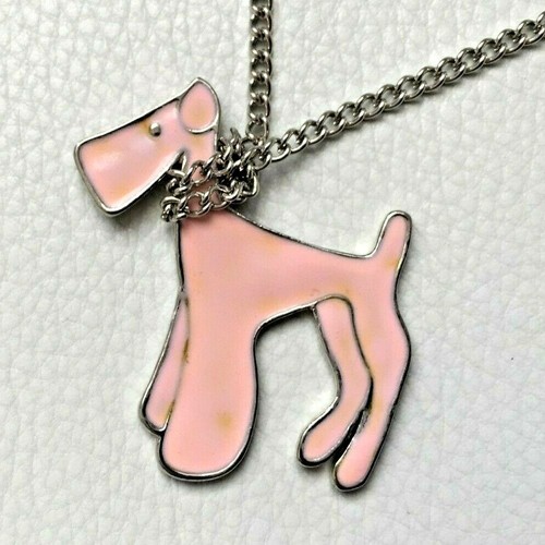 Pendentif Chien écossais Scottie Sculpté En Nacre Coquillage - Collier Animalier Original