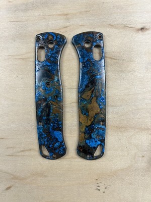 Custom  Earth Day  Shipwreck Copper Benchmade Bugout Handle Scales