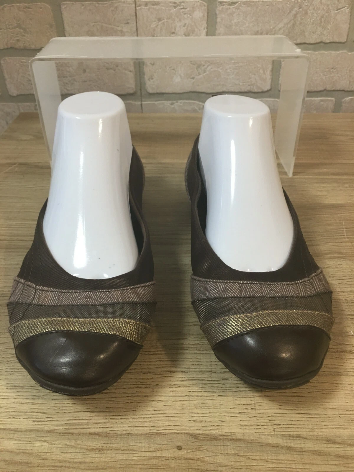 Scarpe basse in tessuto PUMA da donna multi tonalità marroni taglia 8 5 W