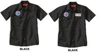 STEELERS Embroidered PATCH + Mechanic WORK SHIRT + CUSTOM NAME Option BK