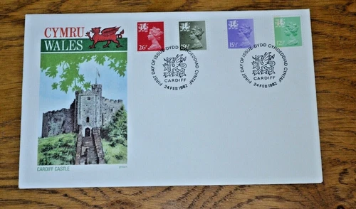 February 1982 Philart First Day Cover Definitive Issue; Wales