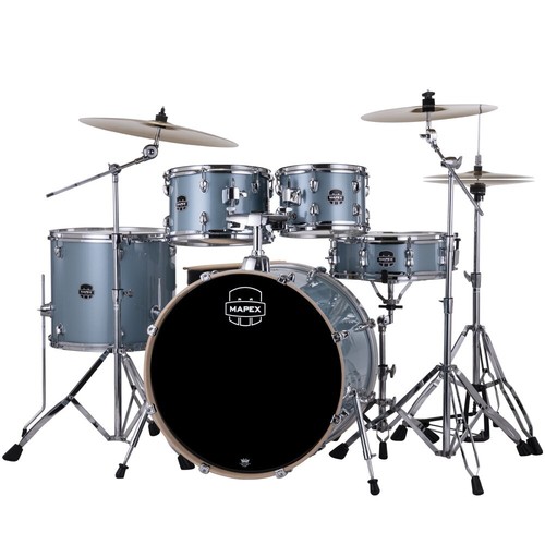 Mapex Venus 5PC Fusion Complete Drum Kit Aqua Blue Sparkle VE5045FTCVJ - Picture 2 of 3