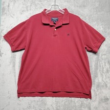 American Eagle Outfitters Mens Large Red Polo Shirt AE Embroidery Short Sleeve