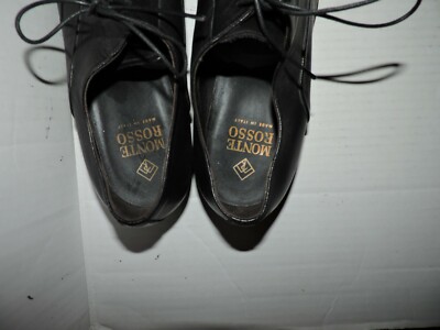 MONTE ROSSO MENS BLACK LEATHER CAP TOE OXFORD SIZE 12M | eBay display picture 1