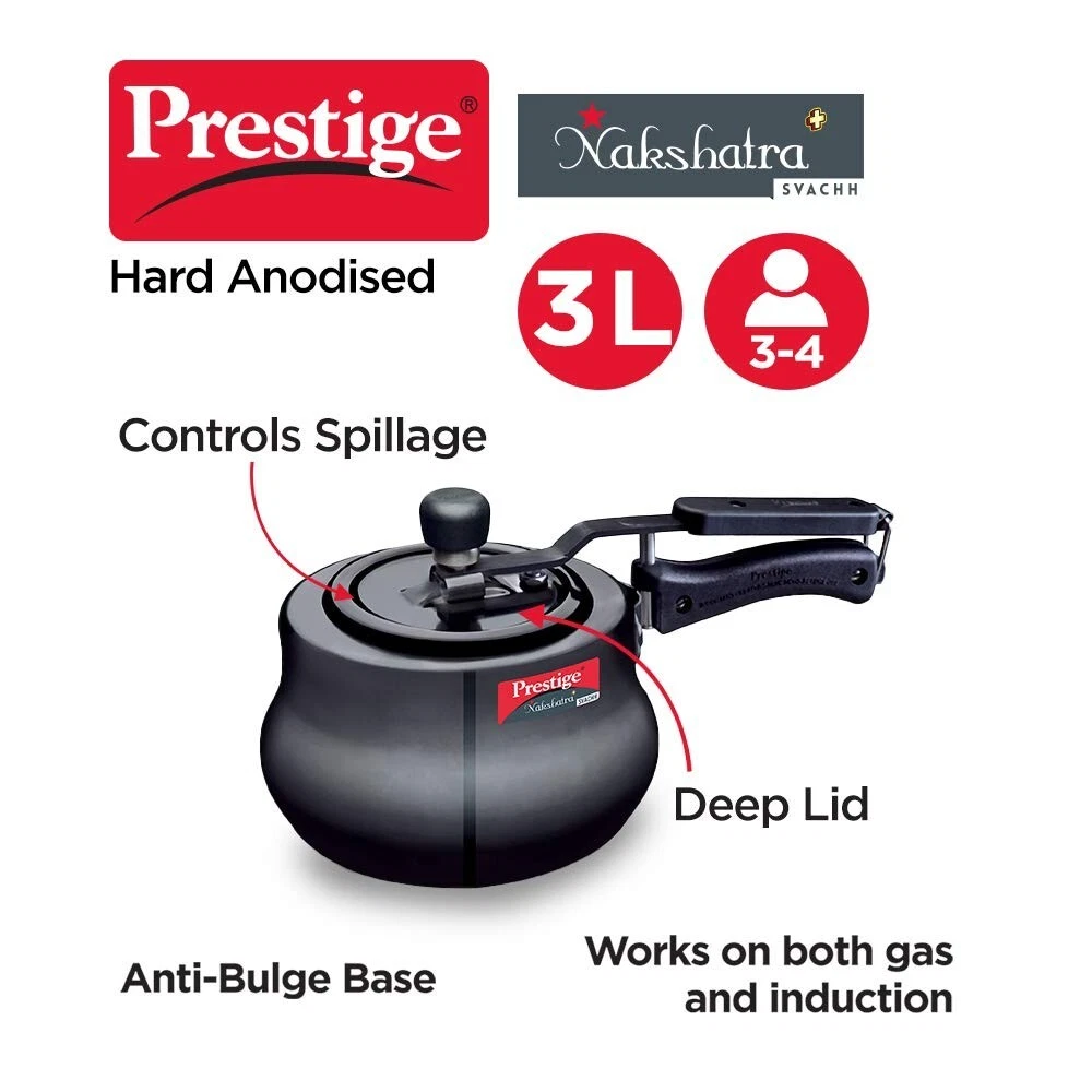 Prestige black online cooker 3 litre