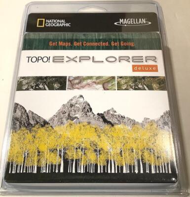 National Geographic Magellan GPS Topo Explorer Deluxe DVD exploring hiking maps
