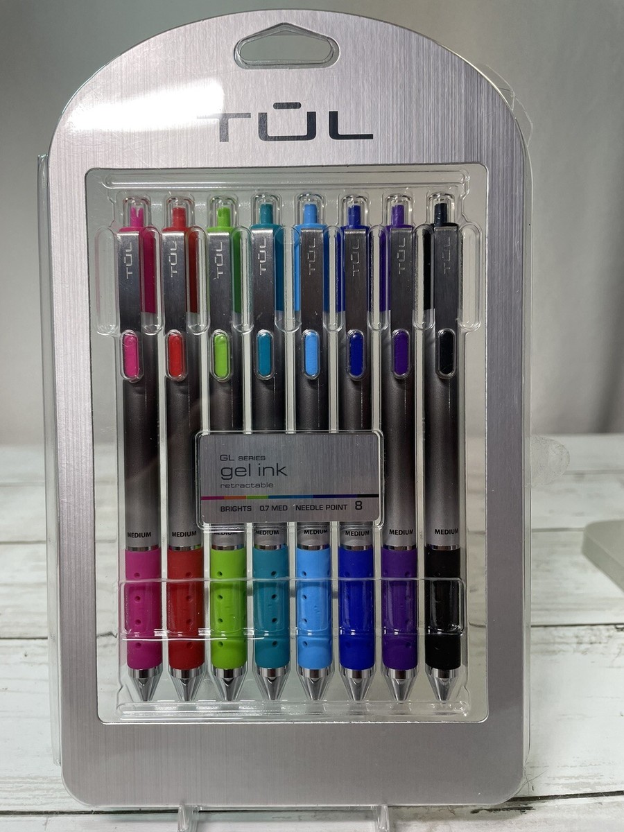 TUL Retractable Gel Pens, Needle Point, Colors,