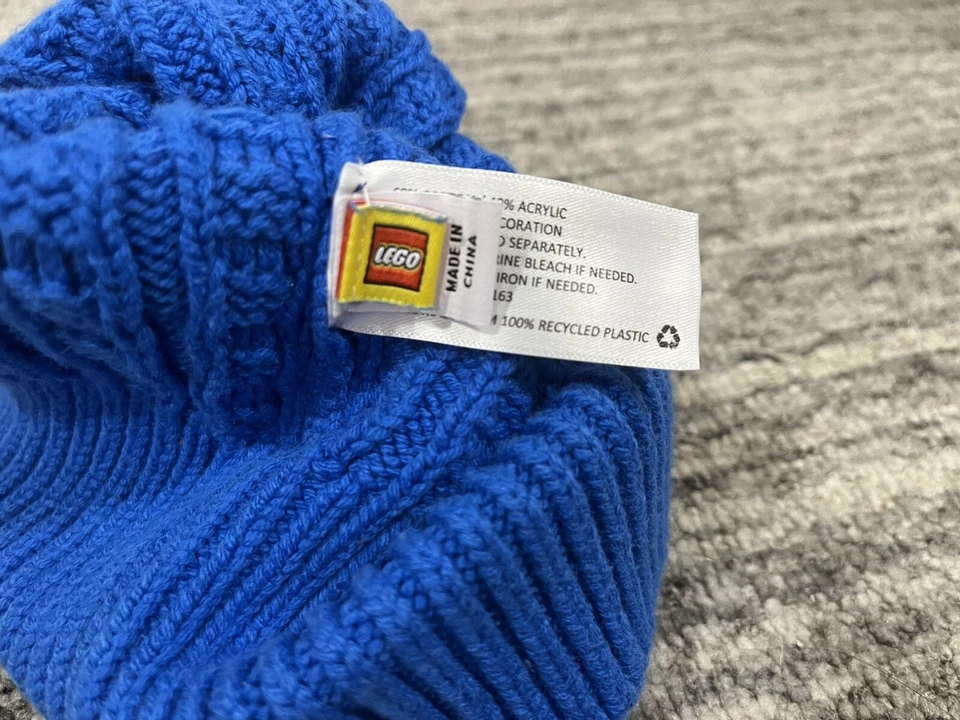 LEGO Gorro Minifigura Parche Invierno Sombrero LEGO® Azul Talla 2T-5T para Niños Foto 4 de 4